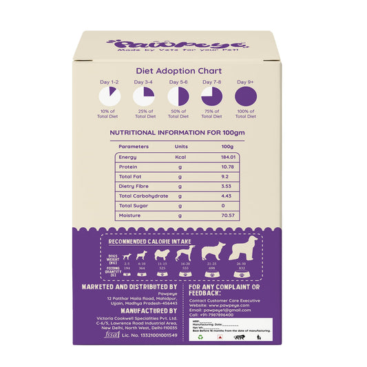 Pawpeye Wet Dog Food Weekly Box(Pack of 7)-Lamb & Blueberry Flavour | 100g each | for Adult Dogs & Puppies | Vet-Formulated, Human-Grade, Grain & Preservative-Free, 100% Natural