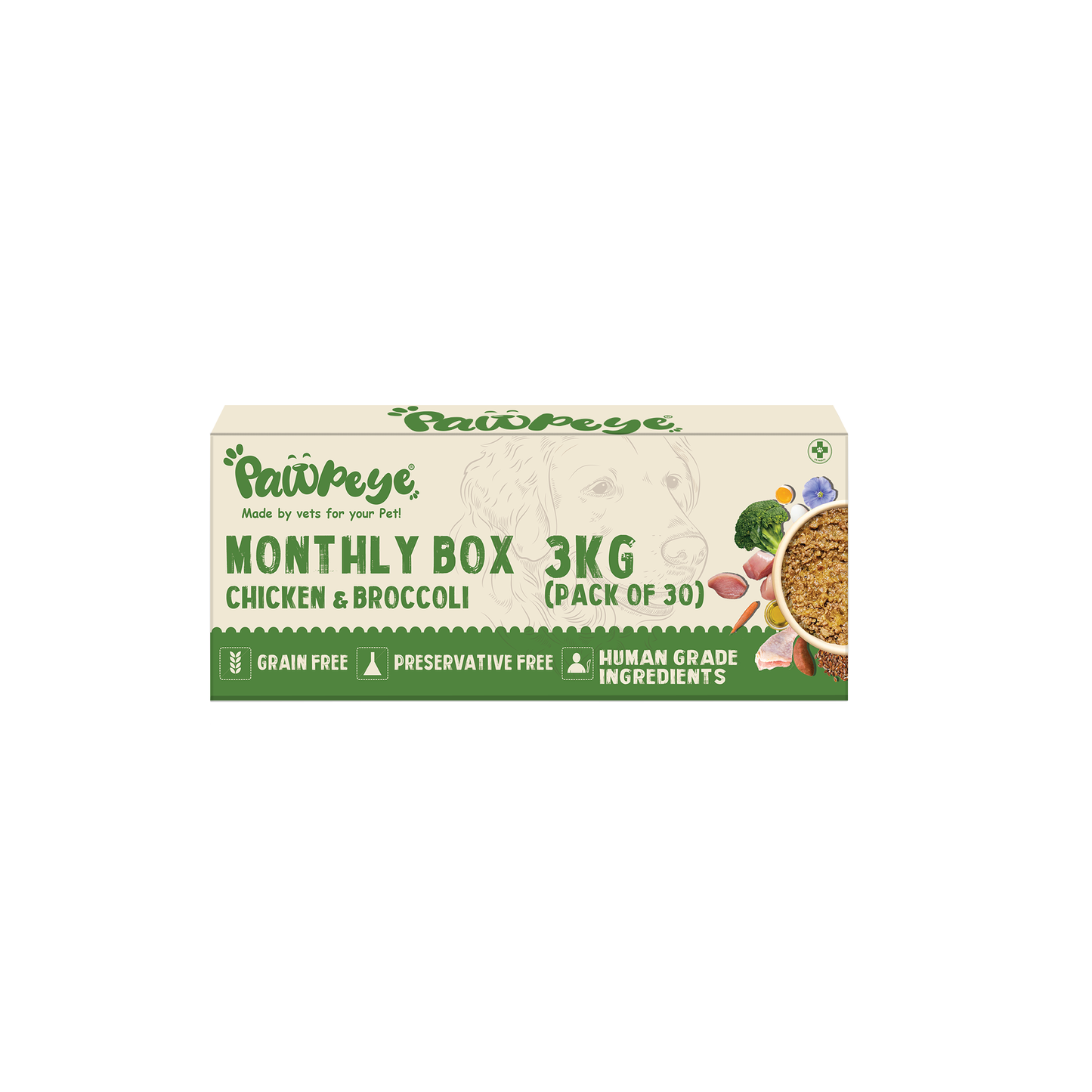 Pawpeye Gravy for Dogs - Chicken & Broccoli Flavour - Weekly Box & Monthly Box - Premium Wet Food for Dog