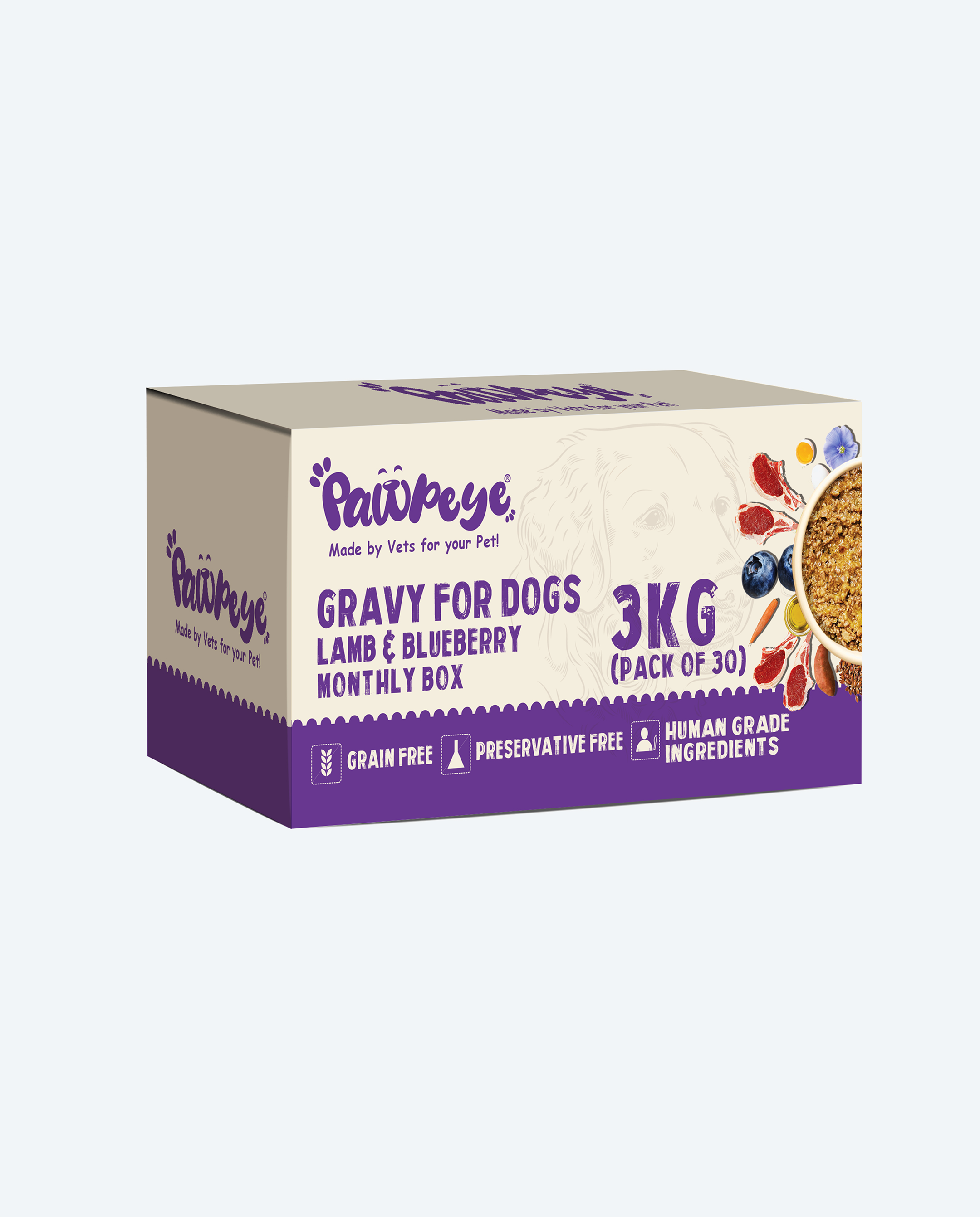 Monthly Lamb & Blueberry Pack of 30