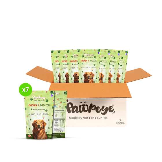 Pawpeye Gravy for Dogs - Chicken & Broccoli Flavour - Weekly Box (7 packs) - Premium Wet Food for Dog