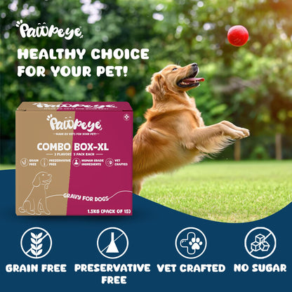 Pawpeye Wet Dog Food Combo Boxes (3 Flavours–Chicken, Lamb, Pineapple) | 100g Each | Premium Gravy Meal for Adult Dogs | Vet Formulated, Human-Grade, Grain-Free, Preservative-Free