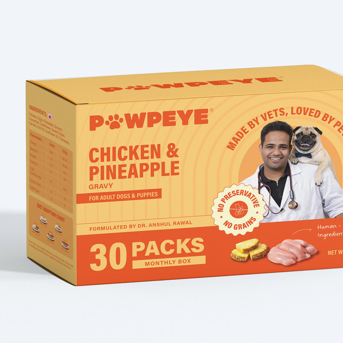 Monthly Chicken & Pineapple Pack of 30