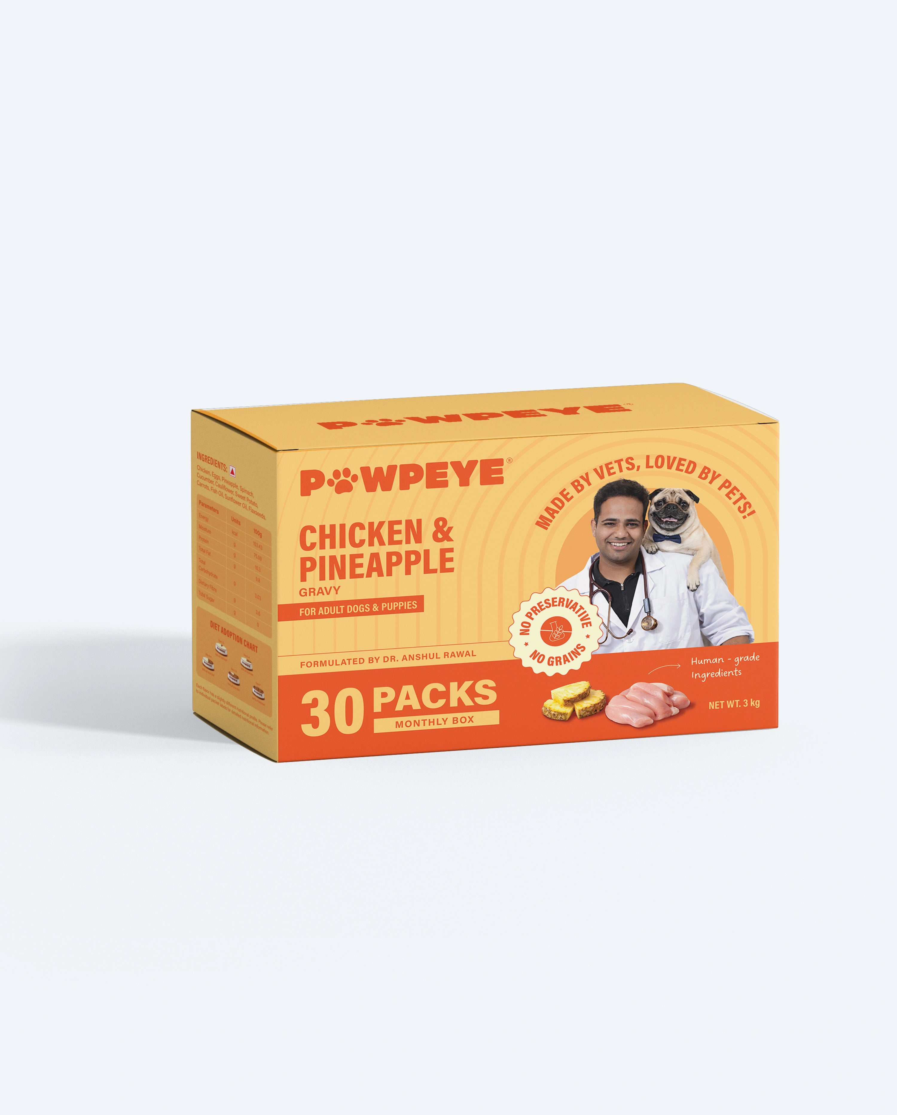 Monthly Chicken & Pineapple Pack of 30