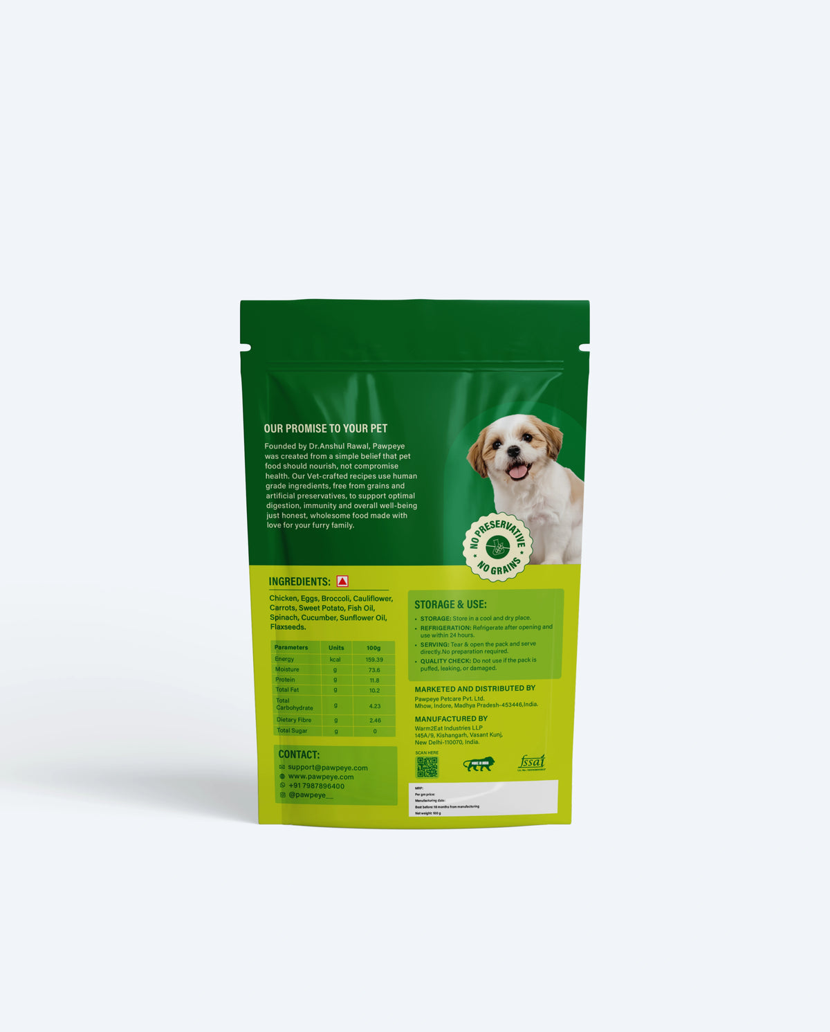 Chicken & Broccoli Wet Dog Food — Pack of 30