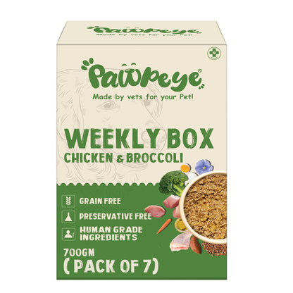 Pawpeye Gravy for Dogs - Chicken & Broccoli Flavour - Weekly Box & Monthly Box - Premium Wet Food for Dog