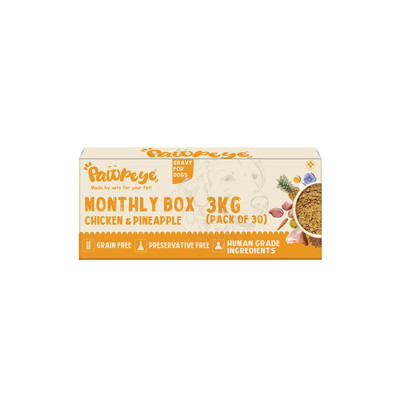 Pawpeye Gravy for Dogs - Chicken & Pineapple Flavour - Weekly Box & Monthly Box - Premium Wet Food for Dog